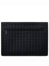 Intrecciato Document Clutch Bag Black - BOTTEGA VENETA - BALAAN 2