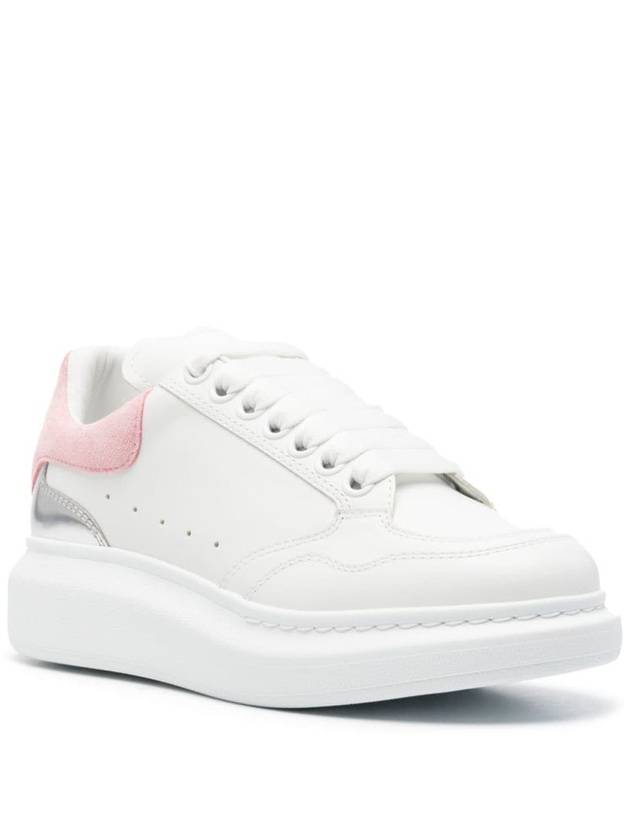 Oversized Pink Tab Low Top Sneakers White - ALEXANDER MCQUEEN - BALAAN 4