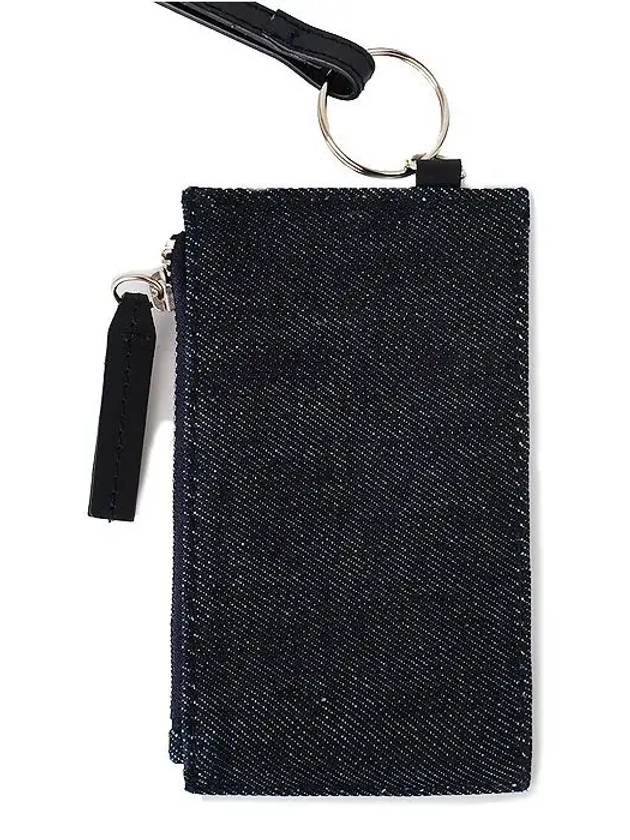 Axel Strap Leather Card Wallet Dark Navy - A.P.C. - BALAAN 3