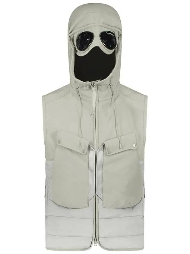 Shell R Mix Goggle Hooded Padded Vest Sage - CP COMPANY - BALAAN 5