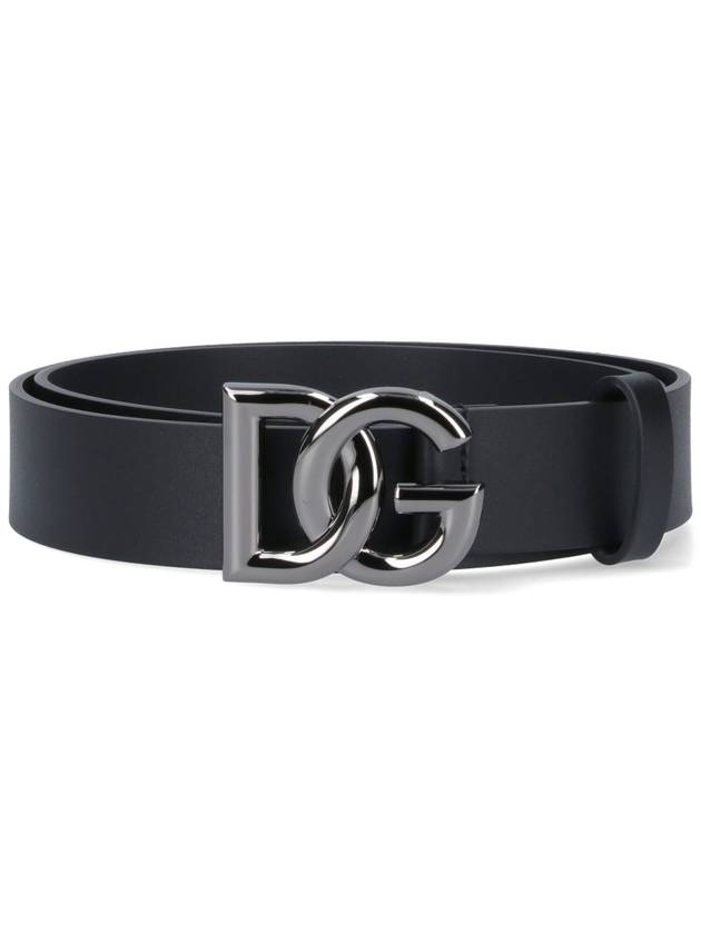 Logo Leather Belt Black - DOLCE&GABBANA - BALAAN 2