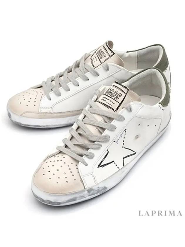 Men's Superstar Khaki Tab Low Top Sneakers White - GOLDEN GOOSE - BALAAN 5