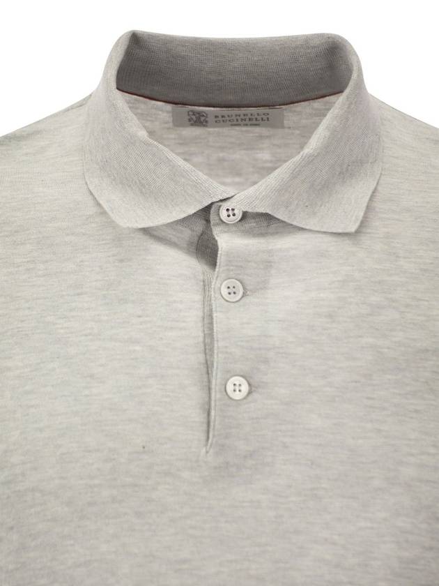 Long Sleeve T-Shirt MSE804805 C1395 LIGHT GRAY - BRUNELLO CUCINELLI - BALAAN 5