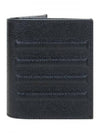 Debossed Pebble Card Wallet Black - THOM BROWNE - BALAAN 3