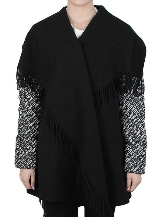 Patch logo CAPE wool cape - MONCLER - BALAAN 2