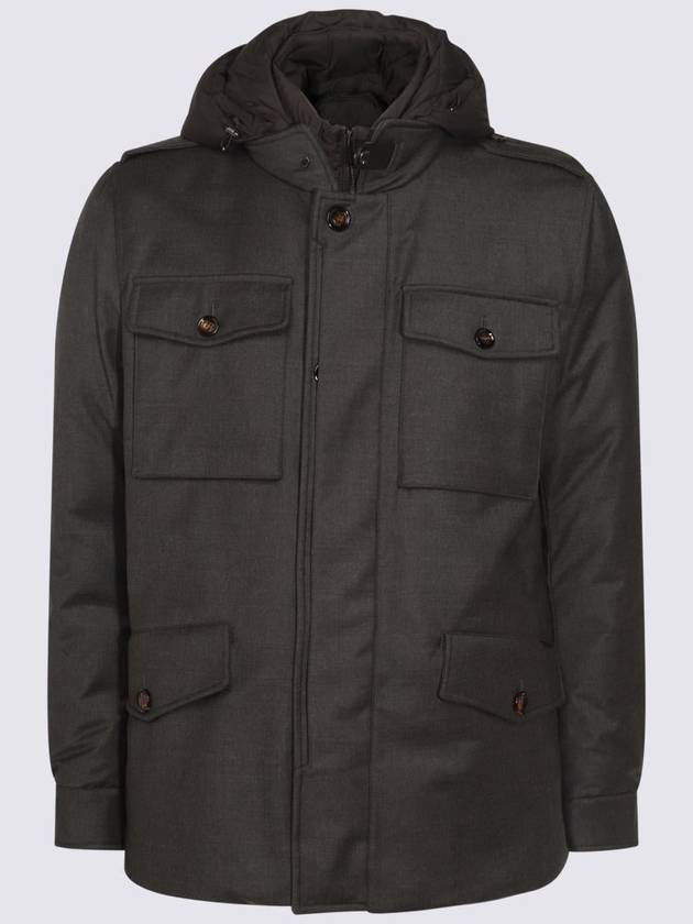 Moorer Dark Green Down Jacket - MOORER - BALAAN 1