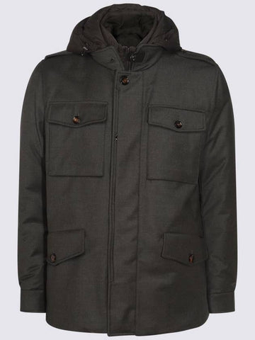 Moorer Dark Green Down Jacket - MOORER - BALAAN 1