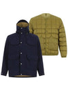 Heritage Detachable Hunting Goose Down Jacket Navy Olive - OFFGRID - BALAAN 2