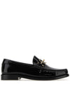 Patent Leather Loafers Black - SAINT LAURENT - BALAAN 1