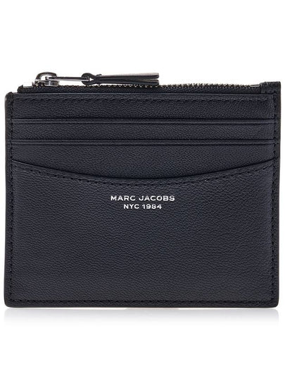 The Slim 84 Logo Print Leather Card Wallet Black - MARC JACOBS - BALAAN 2