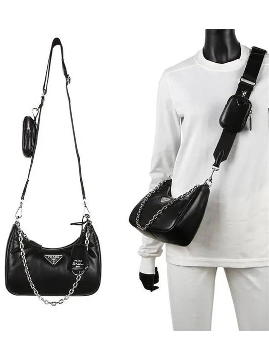 Re-Edition 2005 Padded Nappa Leather Shoulder Bag Black - PRADA - BALAAN 2