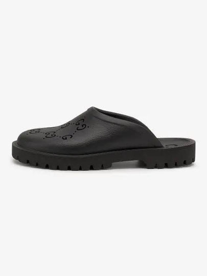 GG Rubber Slip-On Sandals Black - GUCCI - BALAAN 2