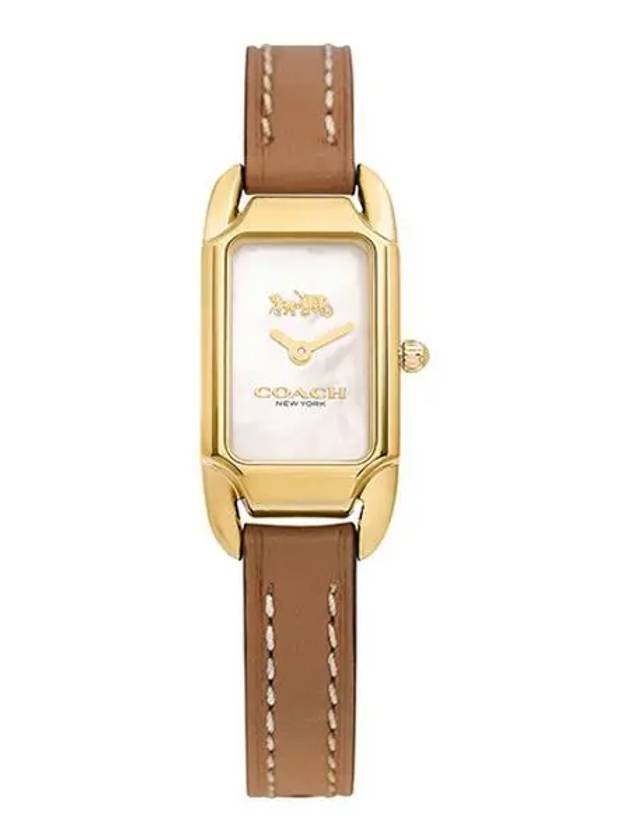 Cadie Leather Watch Gold Brown - COACH - BALAAN 2