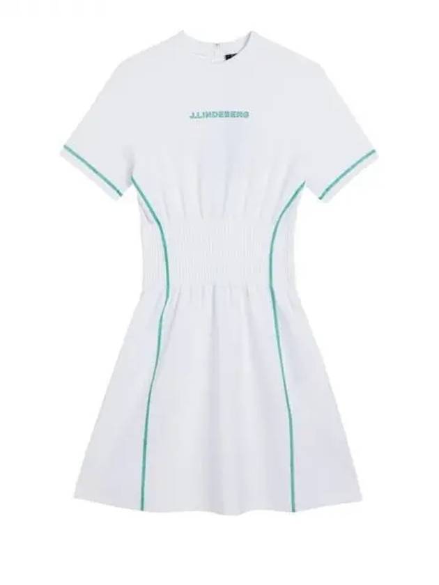 Golf Women s Short Sleeve T shirt Crystal Dress One Piece White Domestic Product GR5Y24070370869 - J.LINDEBERG - BALAAN 1