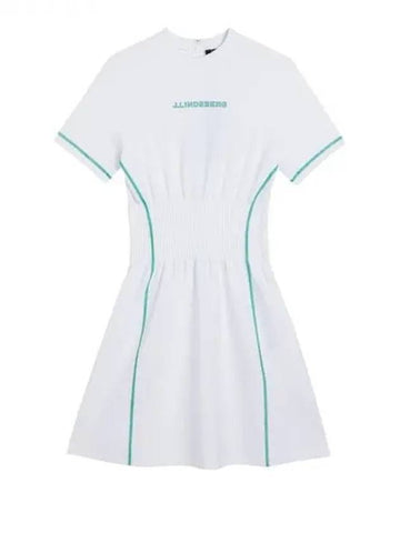 Golf Women s Short Sleeve T shirt Crystal Dress One Piece White Domestic Product GR5Y24070370869 - J.LINDEBERG - BALAAN 1