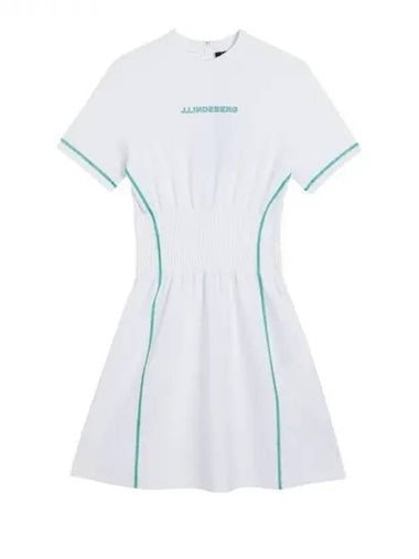 Golf Women s Short Sleeve T shirt Crystal Dress One Piece White Domestic Product GR5Y24070370869 - J.LINDEBERG - BALAAN 1