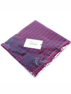 Striped Wool Cashmere Muffler Burgundy Red - PAUL SMITH - BALAAN.