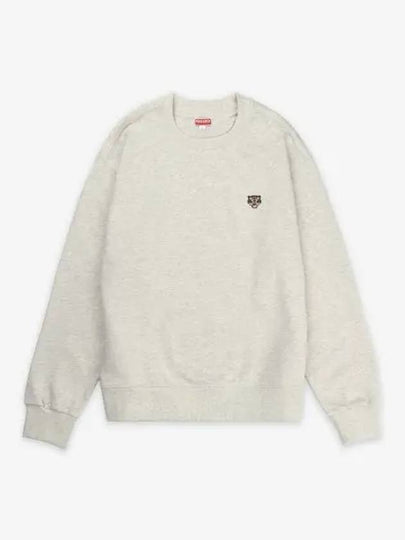 Lucky Tiger Embroidered Sweatshirt Pale Grey - KENZO - BALAAN 2