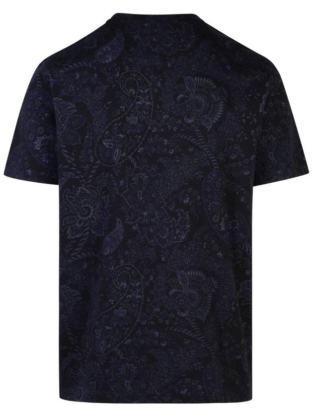 Etro 'Roma' Blue Cotton T-Shirt - ETRO - BALAAN 3