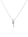 Dextera Rhodium Necklace White - SWAROVSKI - BALAAN 3