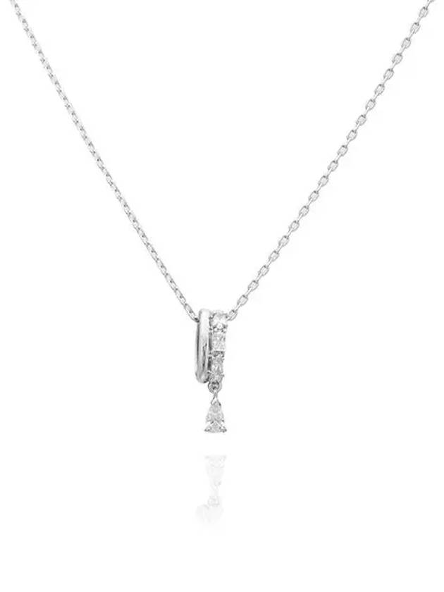 Dextera Rhodium Necklace White - SWAROVSKI - BALAAN 2