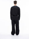 Men s M243PT04BK Side Tuck Wide Cotton Slacks Black - CHANCE'S NOI - BALAAN 5