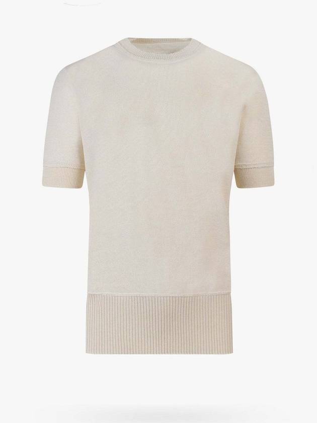 Signature Stitch Linen Knit Top Off White - MAISON MARGIELA - BALAAN 2