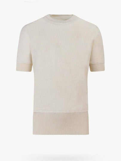 Signature Stitch Linen Knit Top Off White - MAISON MARGIELA - BALAAN 2