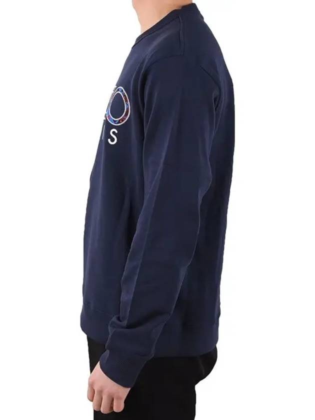 Men's Logo Lettering Sweatshirt Navy - KENZO - BALAAN 6