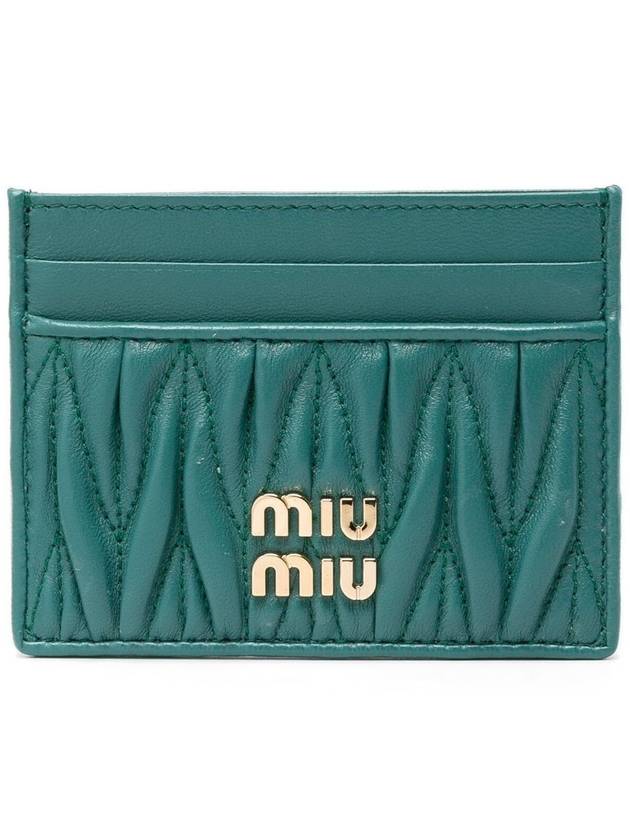 Materasse Nappa Leather Card Wallet Lagoon Blue - MIU MIU - BALAAN 2