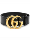 Double G Buckle Leather Belt Black - GUCCI - BALAAN 2