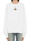 ORB Logo Crewneck Sweatshirt White - VIVIENNE WESTWOOD - BALAAN 3