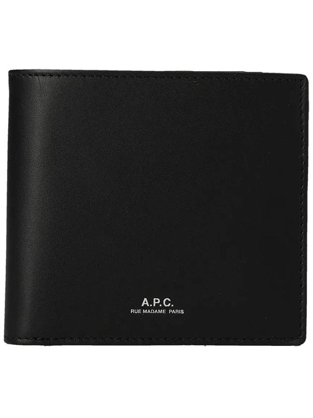 London Bill Fold Logo Half Wallet Black - A.P.C. - BALAAN 2