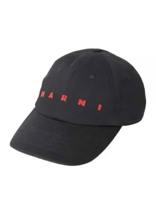 Embroidered Logo Ball Cap Black - MARNI - BALAAN 2