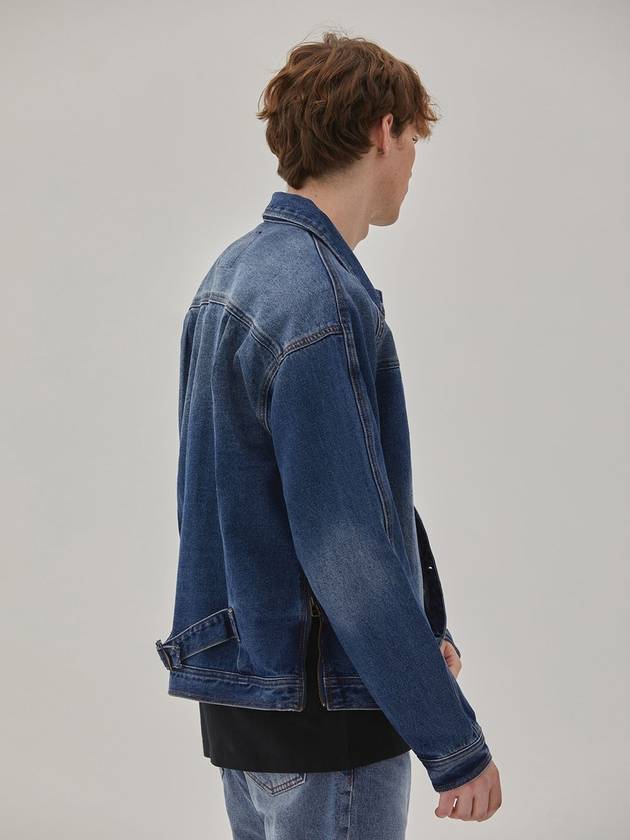 Denim Raglan Sleeve Jacket Indigo - CORK - BALAAN 4