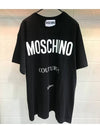 Women's Couture Logo Tee Short Sleeve TShirt Black A0709 540 2555 - MOSCHINO - BALAAN 2