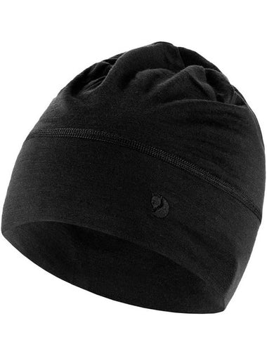 Abisko Lite Wool Beanie Black - FJALL RAVEN - BALAAN 1