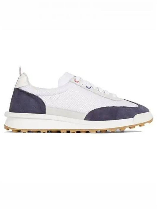 Fine Kid Suede Tech Runner Sneaker Navy - THOM BROWNE - BALAAN 2