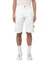 Stretch Satin Cargo Shorts White - CP COMPANY - BALAAN 2