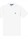 Logo Slim Fit Short Sleeve Polo Shirt White - POLO RALPH LAUREN - BALAAN 2