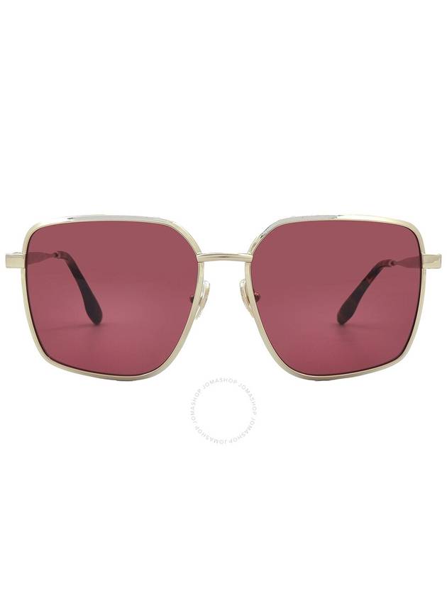 Victoria Beckham Burgundy Square Ladies Sunglasses VB234S 712 59 - VICTORIA BECKHAM - BALAAN 1