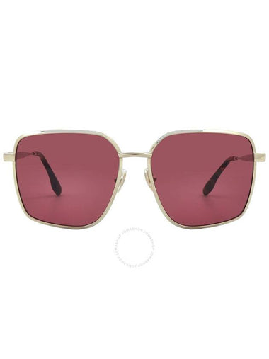 Victoria Beckham Burgundy Square Ladies Sunglasses VB234S 712 59 - VICTORIA BECKHAM - BALAAN 1