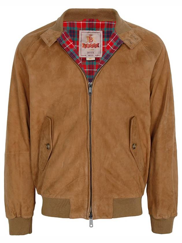 suede zip-up jacket light brown - BARACUTA - BALAAN 2