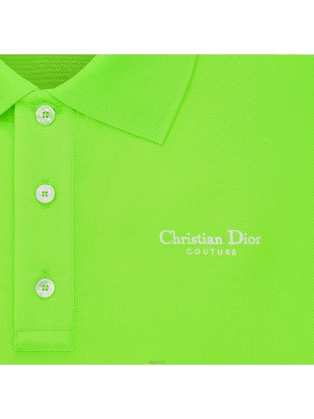 Couture Polo Shirt Green - DIOR - BALAAN 3