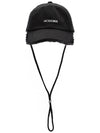 La Casquette Artichaut Fringe Metal Logo Ball Cap Black - JACQUEMUS - BALAAN 2