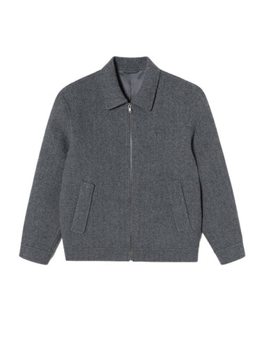 Men's Wool Trucker Zip-Up Jacket Grey - LACOSTE - BALAAN 1