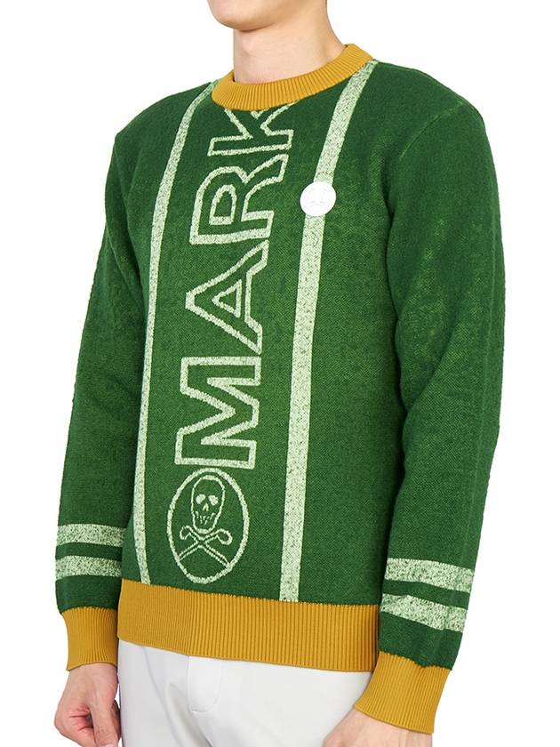 Golf Deuce MLM 2C AB03 GREEN Men s Crew Neck Wool Knit Sweater - MARK & LONA - BALAAN 3