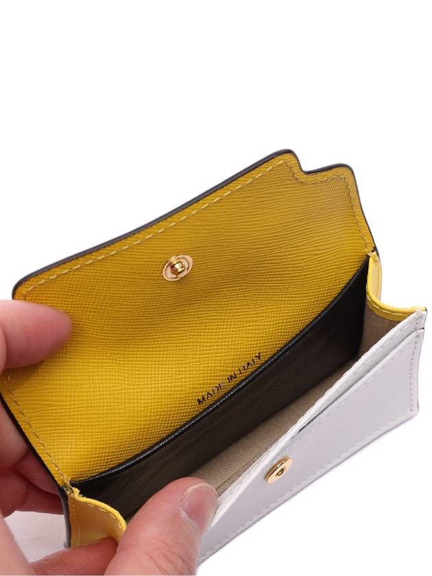 Saffiano Card Wallet Yellow - MARNI - BALAAN 7