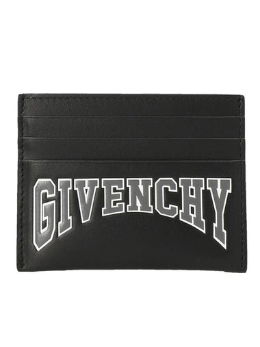 Logo Leather Card Wallet Black - GIVENCHY - BALAAN 1