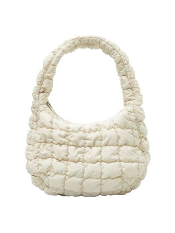 Quilted Mini Shoulder Bag Beige - COS - BALAAN 1